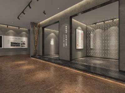 现代廉政党建展厅3D模型下载